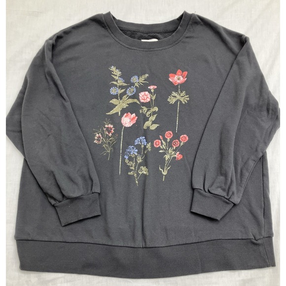 C & C California Other - C&C California Flower Pullover Sweatshirt, Size 1 X Slate
